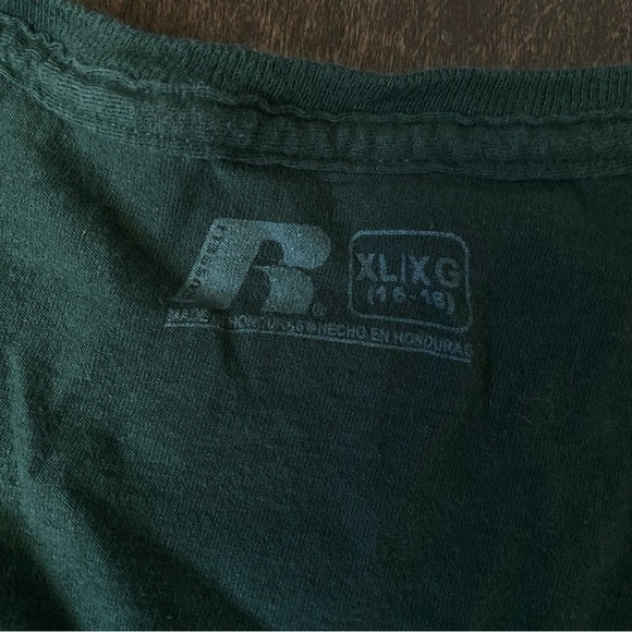 Russell Oregon Ducks green and yellow VNeck tshirt size XL - Picture 2 of 5